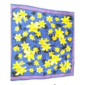 Vintage 90s Bolton's Italian made Floral print scarf 30.5"
